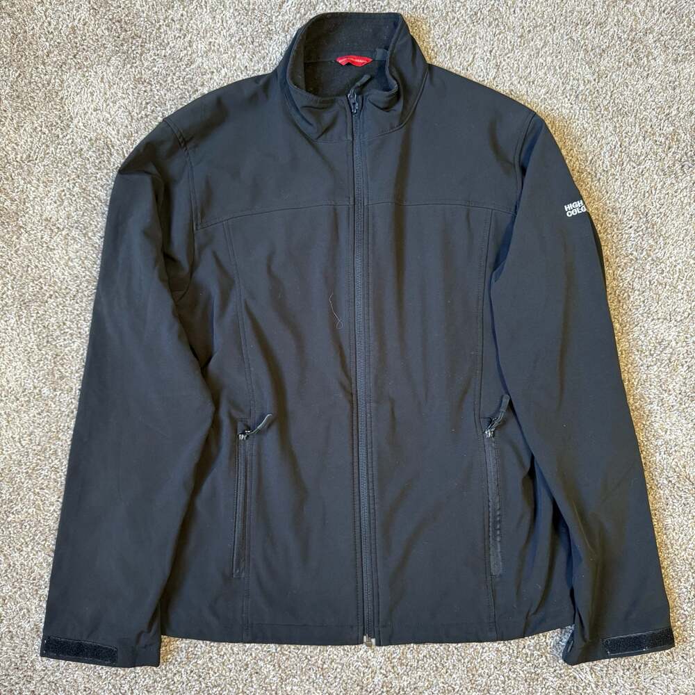 High Colorado Men's Softshell Full-Zip Jacket Gorpcore Hiking Black, Size L